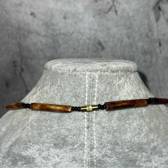 N25. VINTGE BOHO BONE NECKLACE NECKLACE ARROW, REAL BONE, CYLINDER BONE BEADS‎ - Picture 7 of 7